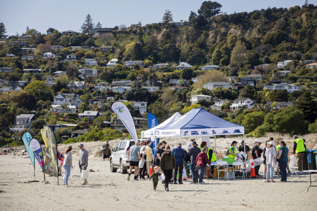 Picture by Tim Cuff 28 September 2024 - Tāhuna Beach Holiday Park clean-up at Tāhuna Beach, Nelson, New Zealand