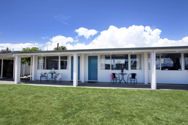 Exterior of the Kitchen Cabins at Tāhuna Beach Holiday Park