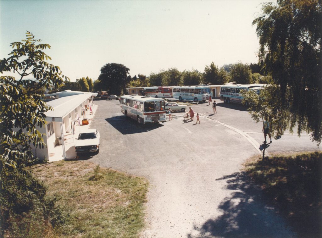 Bus stop at Basic Cabins
