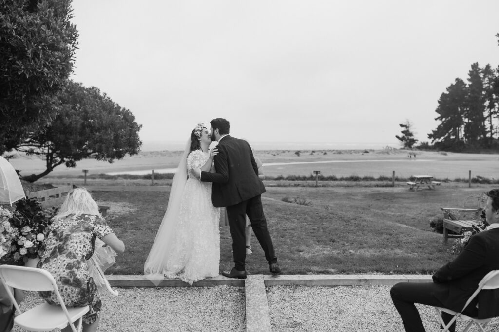 Wedding ceremony at Tāhuna Beach Holiday Park
