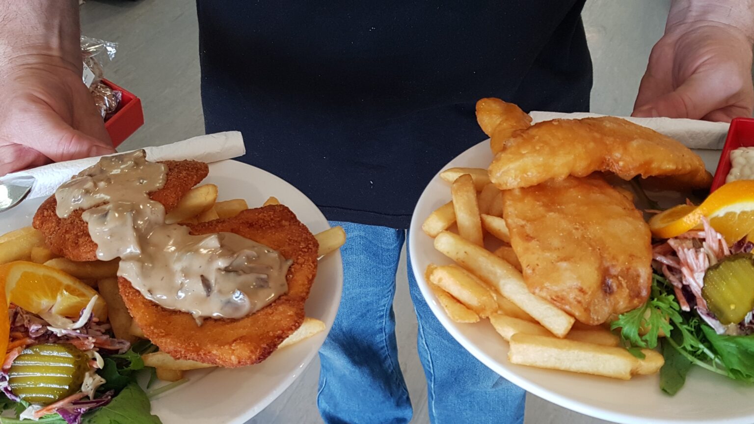 The Deck Cafe Hot Food Fish and Chips