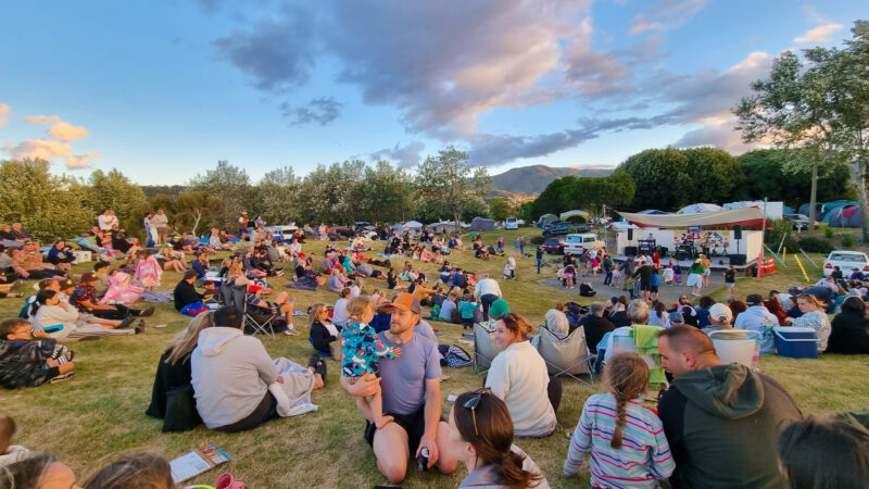 Live Music entertainment at the Ampitheater at Tāhuna Beach Holiday Park