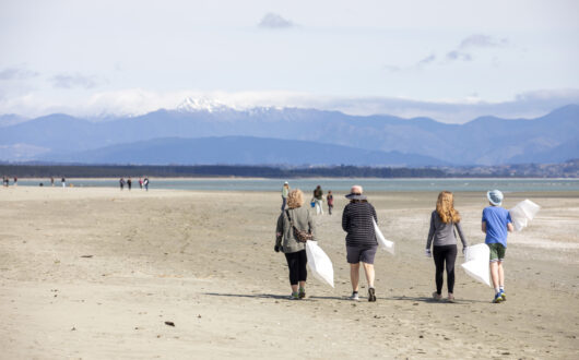 Picture by Tim Cuff 28 September 2024 - Tāhuna Beach Holiday Park clean-up at Tāhuna Beach, Nelson, New Zealand