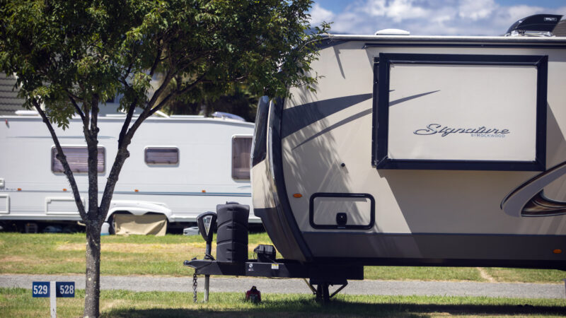 Campervan at Tahuna Beach Holiday Park