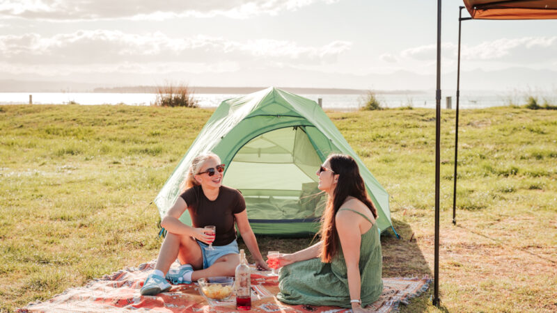 Happy campers at Tahuna Beach Holiday Park