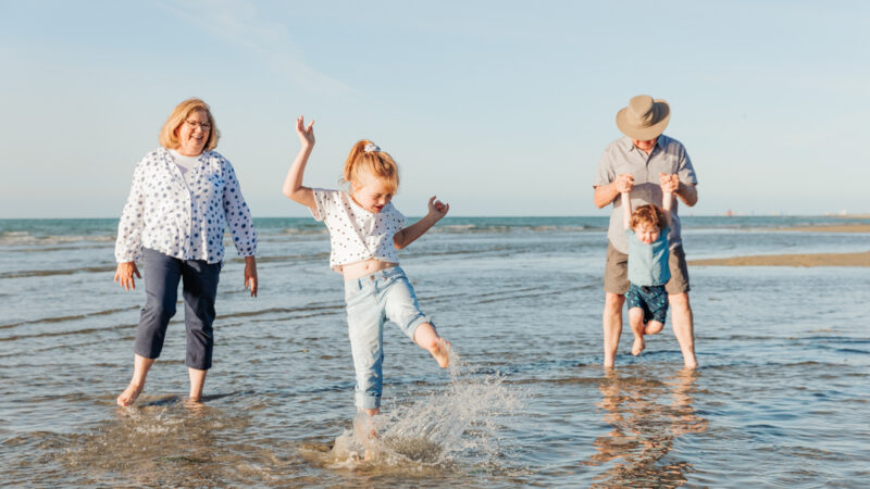 Family time at Tahunanui Beach