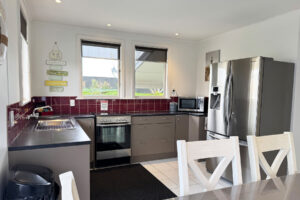 The Beach House kitchen, Tahuna Beach Holiday Park, Nelson