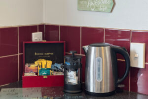 Coffee and tea facilities at The Beach House - Tāhuna Beach Holiday Park