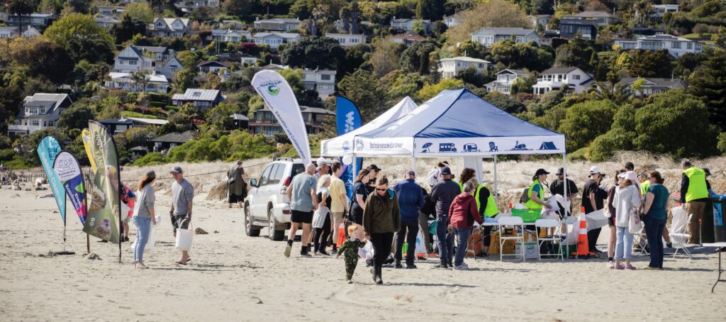 Picture by Tim Cuff 28 September 2024 - Tāhuna Beach Holiday Park clean-up at Tahuna Beach, Nelson, New Zealand